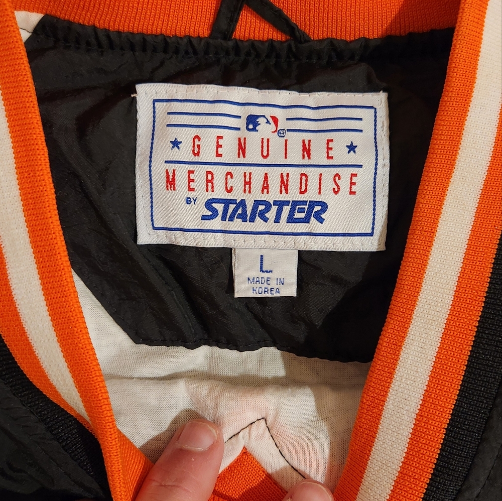 Starter Baltimore Orioles Black & Orange Pullover Windbreaker - Picture 3 of 5